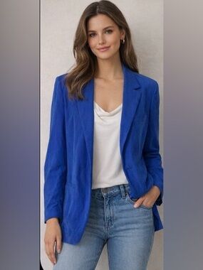 Women’s Cobalt Blue Relaxed Blazer Jacket